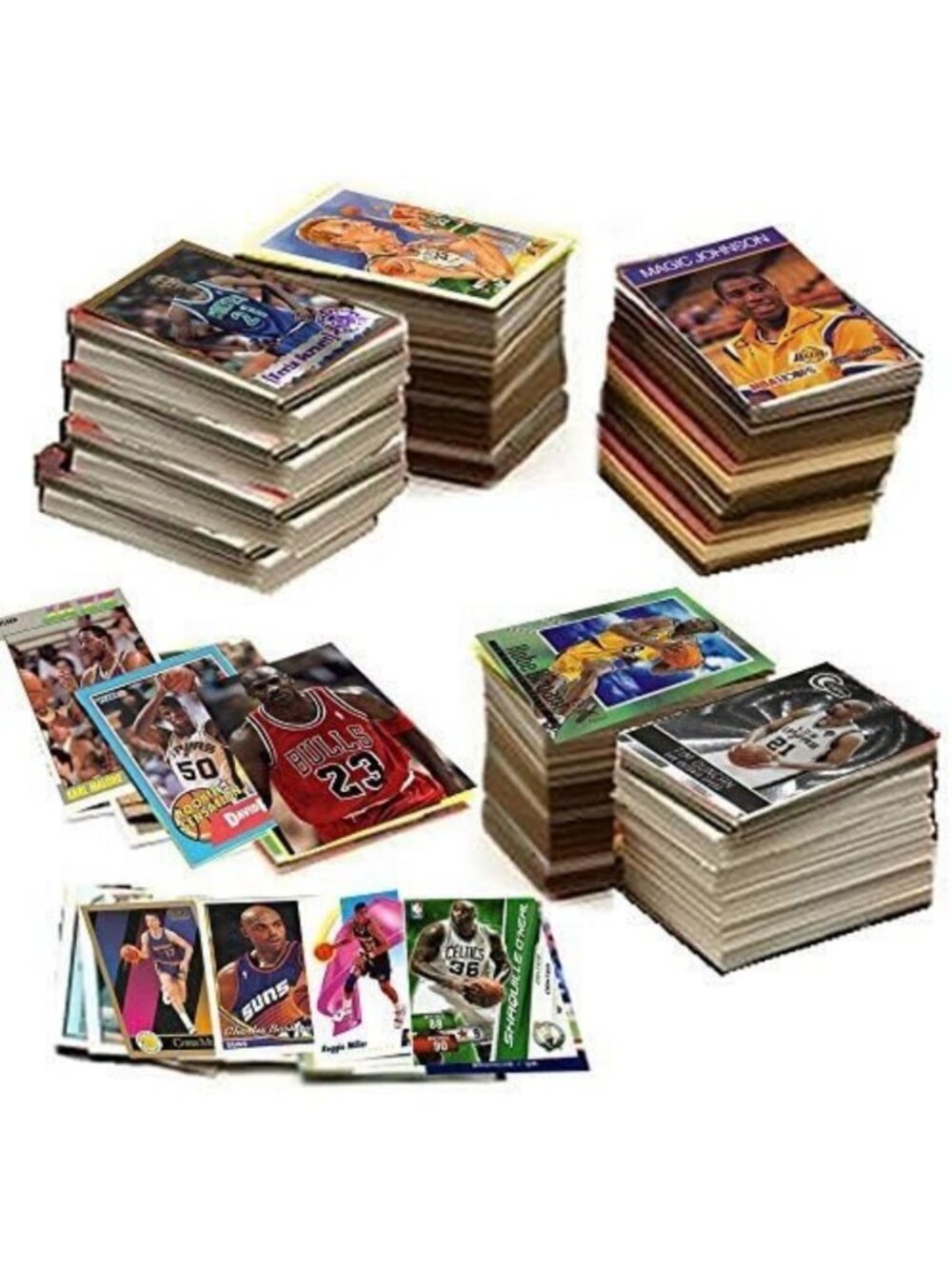 600 NBA Basketball Cards Collection w/ Rookies, Stars, HOFers + Unopened Pack